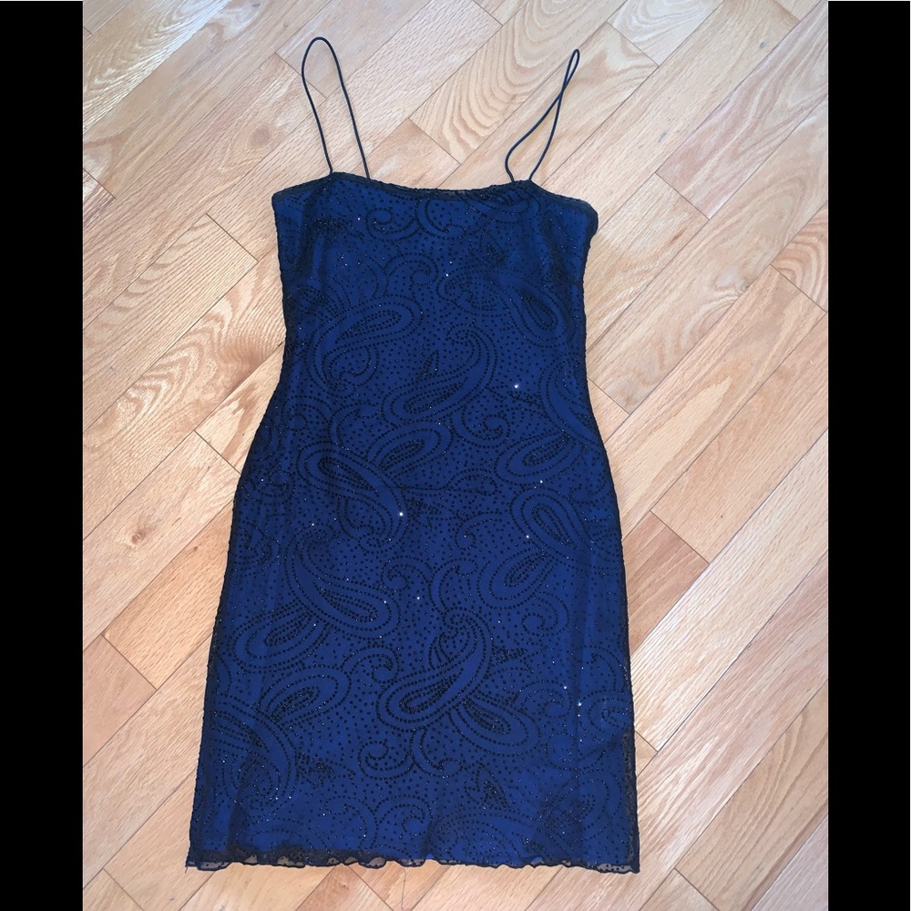 ✨SOLD✨ Thrifted blue sparkly dress